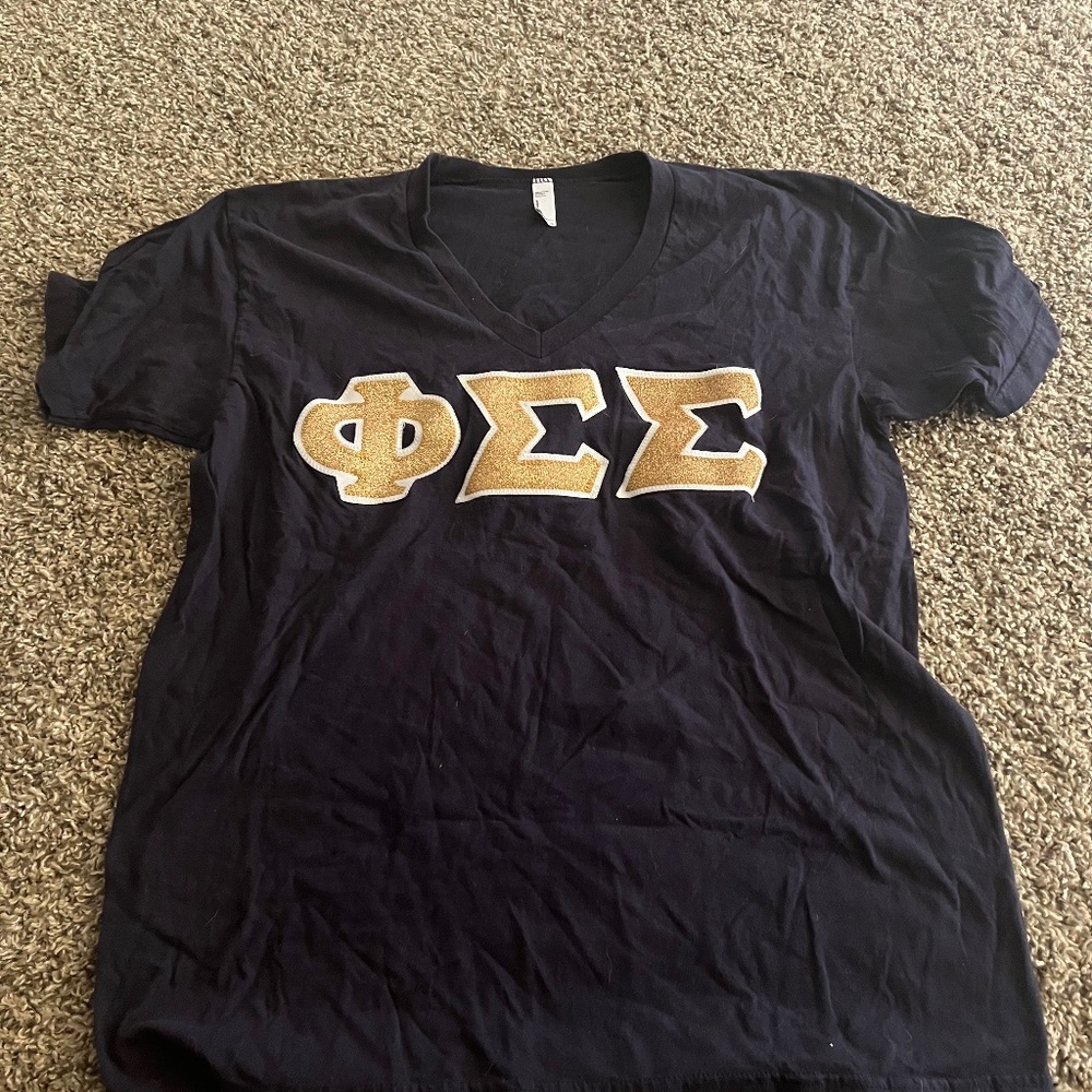 Gold Sparkle Phi Sigma Sigma Letters